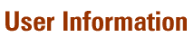 User Information